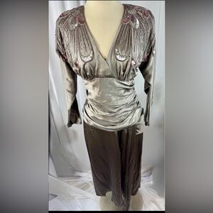 Casadei Silver and Pink Satin Dress